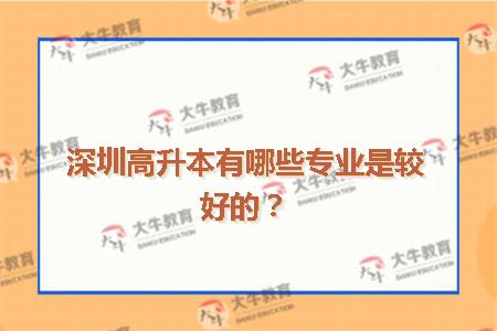 深圳高升本专业