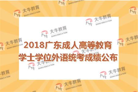 2018广东成人高等教育学士学位外语统考成绩公布
