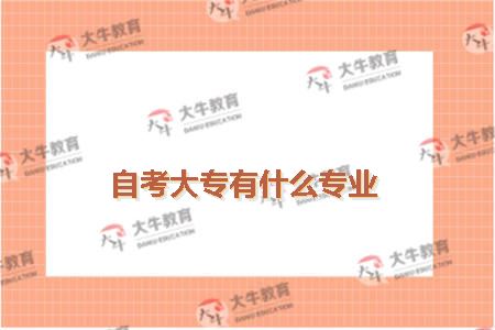 自考大专专业