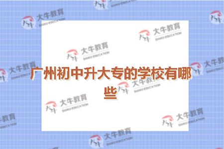 初中升大专学校