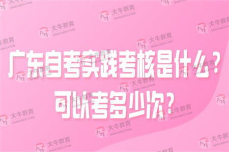 广东自考实践考核是什么?可以考多少次?