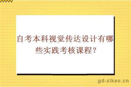 自考本科视觉传达设计有哪些实践考核课程？