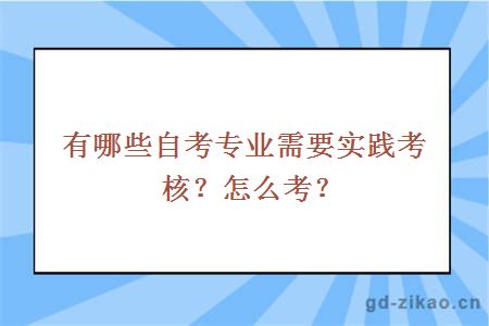 有哪些自考专业需要实践考核？怎么考？