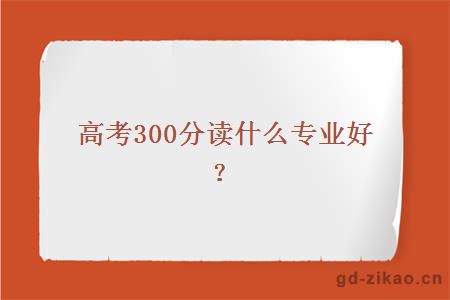 高考300分读什么专业好?