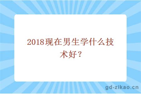 2018现在男生学什么技术好?