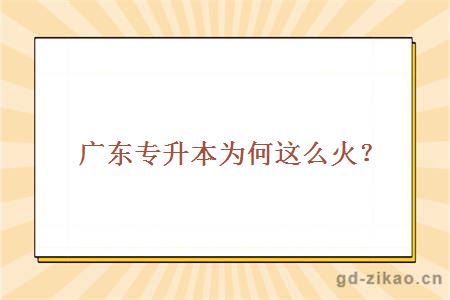 广东专升本为何这么火？
