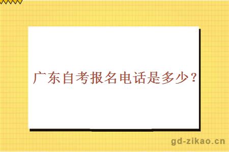 广东自考报名电话是多少?