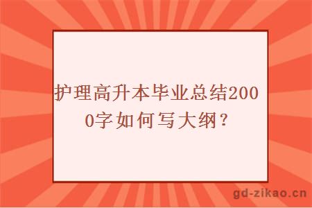 护理高升本毕业总结2000字如何写大纲？