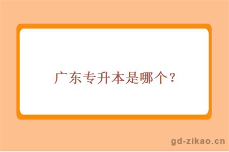 广东专升本网是哪个?