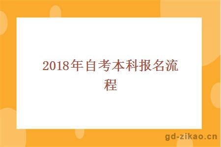 2018年自考本科报名流程