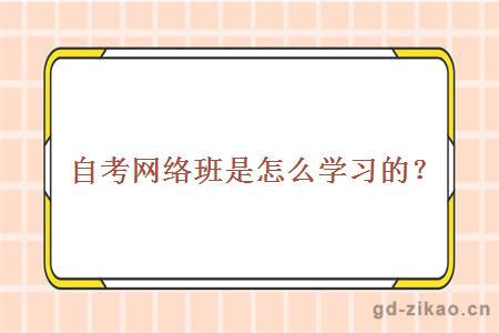 自考网络班是怎么学习的？