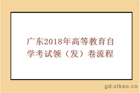 广东2018年高等教育自学考试领（发）卷流程