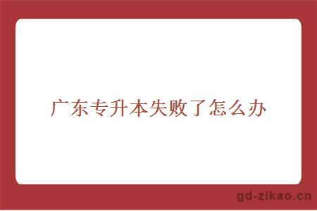 广东专升本失败