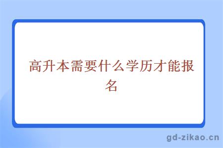 高升本报名