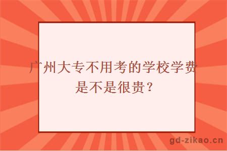 广州大专不用考的学校学费是不是很贵？