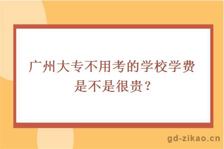 广州大专不用考的学校