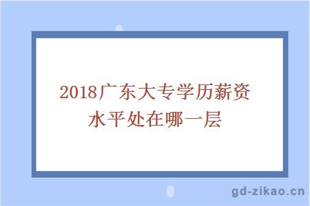 大专学历薪资水平