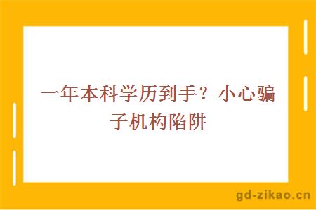 一年本科学历到手小心骗子机构陷阱