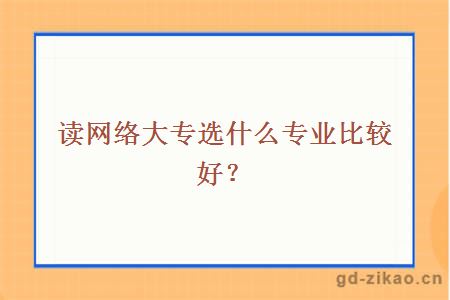 读网络大专选什么专业比较好