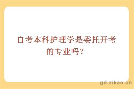 自考本科护理学是委托开考的专业吗？