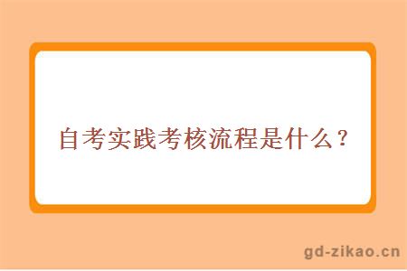 自考实践考核流程是什么？