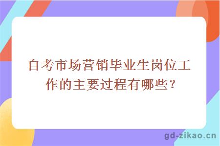 自考市场营销毕业生岗位工作的主要过程有哪些？