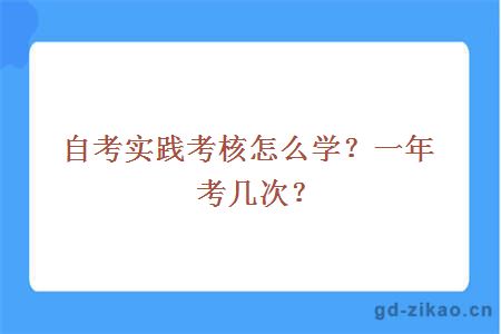 自考实践考核怎么学？一年考几次？