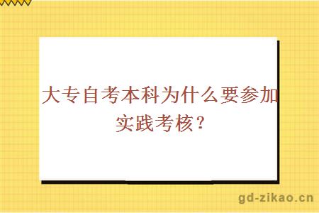 大专自考本科为什么要参加实践考核？