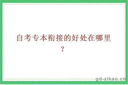 自考专本衔接的好处在哪里？