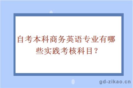 自考本科商务英语专业有哪些实践考核科目？