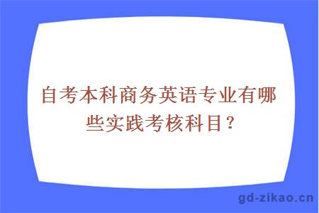 自考本科商务英语专业有哪些实践考核科目？