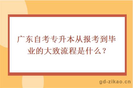 广东自考专升本从报考到毕业的大致流程是什么？