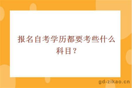 报名自考学历都要考些什么科目？