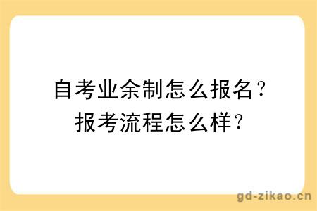 自考业余制怎么报名？报考流程怎么样？