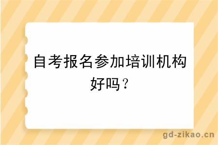 自考报名参加培训机构好吗？