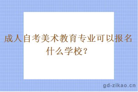 成人自考美术教育专业可以报名什么学校？