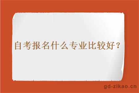 自考报名什么专业比较好？