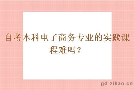 自考本科电子商务专业的实践课程难吗？