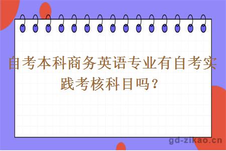 自考本科商务英语专业有自考实践考核科目吗？