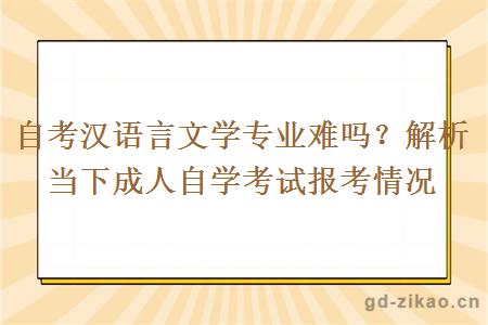 自考汉语言文学专业很难吗？