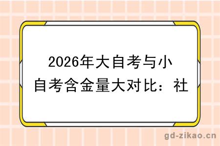 2026年大自考与小自考含金量大对比:社会认可度、就业优势一文读懂!