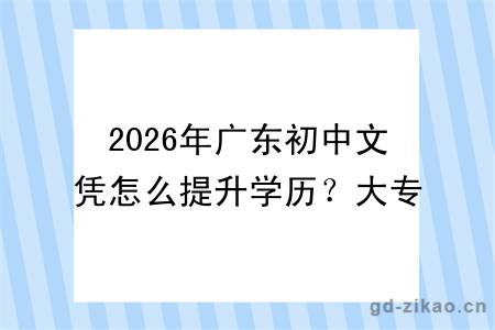 2026年广东初中文凭怎么提升学历?大专哪些专业吃香?告诉您!